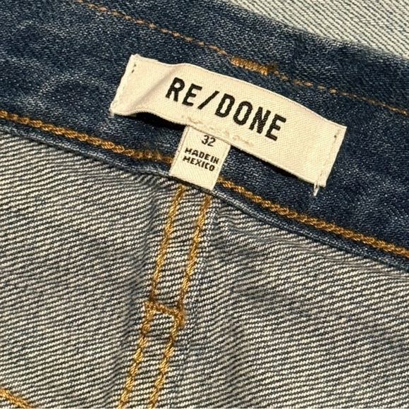 RE/DONE Crystal Bay Fade Low Rider Loose Jeans Rhinestone 32 NWT - Picture 5 of 5